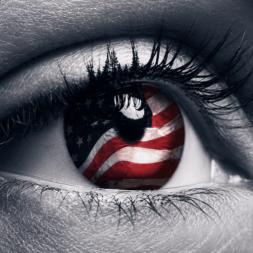 Conservative Republican Women patriotic eye artwork