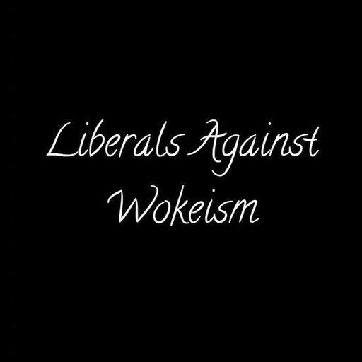Liberals Against Wokeism group cover with white script on black